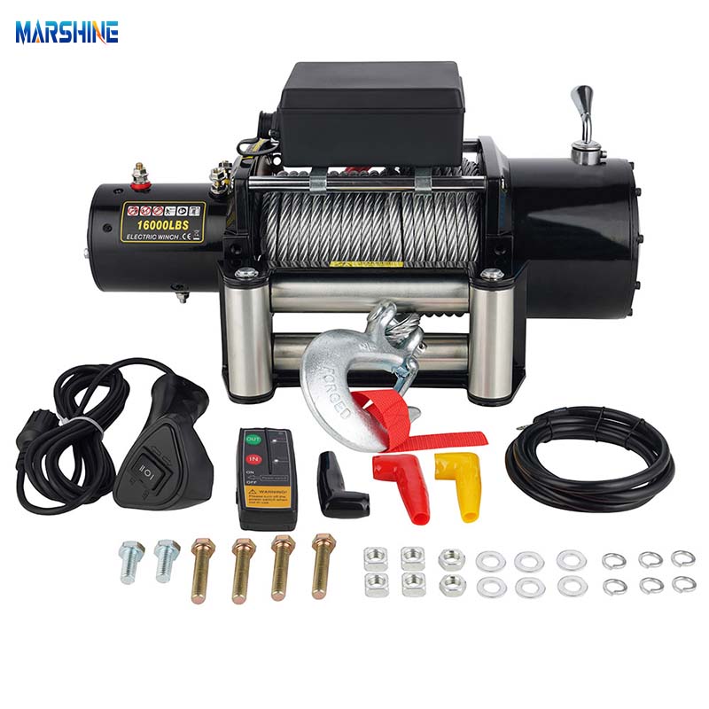 12V 16000lbs เครื่องกว้านดึงไฟฟ้าขับเคลื่อน